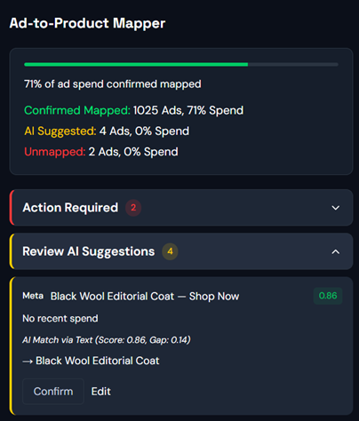 Profit Waterfall — Ocean Breeze Longboard 9'0 net revenue, COGS, gross profit, and CM3 breakdown